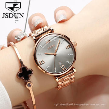 Women Watch Swiss movement Automatic Mechanical WristWatch Fashion Water Resistant Steel Strap Hand Watch For Women In Wholesale